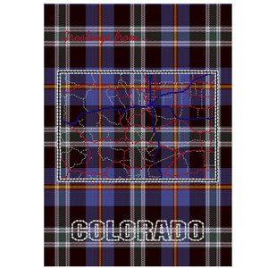 Colorado Tartan Map Art Print